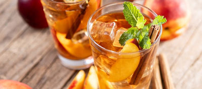 Peach Collagen Iced Tea for Glowing Skin